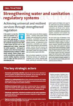 Call to Action on Strengthening Water and Sanitation Regulatory Systems